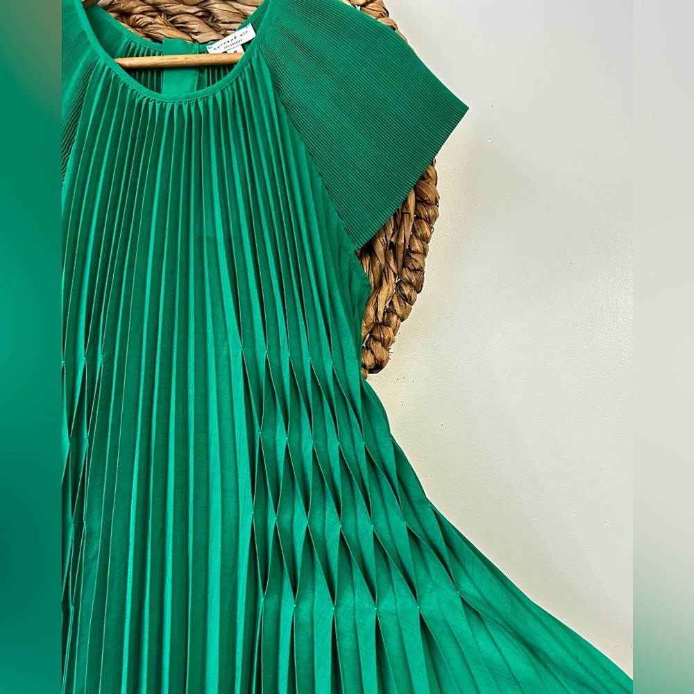 NWT Current Air Mona Pleated Maxi Dress Green Size Medium - Picture 9 of 16